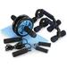 5 in 1 fitness equipment belly bike + traction frame + skipping rope + resistance band + knee mat complete set for fitness exercises bodybuilding