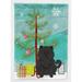 Merry Christmas Tree Chow Chow Black Flag Canvas House Size