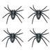 Homemaxs 4 pcs Plastic Fake Spider Practical Jokes Props Realistic Rubber Spider for Prank Halloween Party