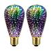 Fdelink Floodlight 2 Pack 3D Light Effect LED Light Bulb Multicolor Light Bulb Disco Light Bulb Colorful Light Bulb Party Light Bulb Gold