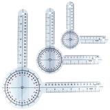 TOYMYTOY 3pcs Physical Therapy Goniometer Set Spinal Goniometer 360 Degree Angle Ruler Protractor Ruler