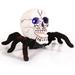 Baofu Gift Spider Prop - Halloween Remote Control Skull Spider With Bright Blue Eyes