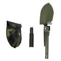 TOYMYTOY Multi Function Engineer Shovel Outdoor Folding Shovel Metal Camping Foldable Shovel with Compass (Green)