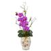 Nearly Natural Phalaenopsis Orchid and Twig Artificial Arrangement in Floral Jar
