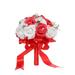 TOYMYTOY 1PC Exquisite Bride Wedding Bouquet PE Hand Bouquet False Wedding Flower Bouquet Vivid Wedding Decorative Bouquet Creative Wedding Supplies for Women Red