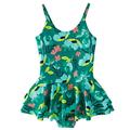 Godderr Kids Girls Onesie Swimsuits Big Girls One Swimwear bikini Floral print swimsuit One-Piece Dress Swimsuit for Girls 4-12Y