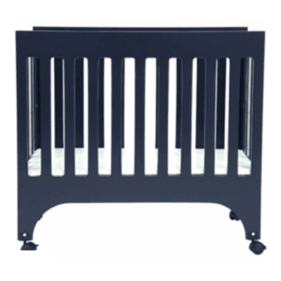 Babyletto Grayson Mini Crib in Navy with Pad