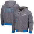 Unisex The Wild Collective Gray Detroit Lions Corduroy Full-Zip Bomber Hoodie Jacket