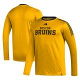 Men's adidas Gold Boston Bruins AEROREADY® Long Sleeve T-Shirt