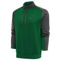 Men's Antigua Green/Charcoal Slippery Rock Pride Team Quarter-Zip Pullover Top