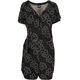 Jumpsuit URBAN CLASSICS "Damen Ladies Short Viscose Belt Jumpsuit" Gr. XL, US-Größen, schwarz (blackflower) Damen Overalls