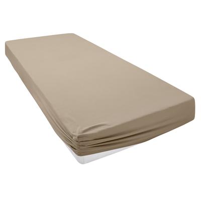 Spannbettlaken HOME AFFAIRE "Cremona, in den Qualitäten: Baumwolle mit Elastan oder Biber", beige, B:180cm L:200cm, Biber, Obermaterial: 100% Baumwolle, Laken, Premium Qualität, Größe ab 90x200 cm Image