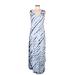 wonderly Casual Dress - A-Line Scoop Neck Sleeveless: Blue Dresses - Women's Size Medium