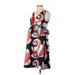 Motherhood Casual Dress - A-Line V-Neck Sleeveless: Black Print Dresses - Women's Size Small Maternity