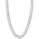 Miabella Solid 925 Sterling Silver Italian 7mm Diamond Cut Cuban Link Curb Chain Necklace for Men Women, 16, 18, 20, 22, 24, 26, 30 Inch (24)