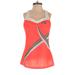 Love FILA by Marion Bartoli Active Tank Top: Orange Color Block Activewear - Women's Size Small