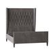 Kristin Drohan Collection Charlene Tufted Upholstered Standard Bed Upholstered in Brown | 78 H x 87 W x 88 D in | Wayfair CHARLENE_BED_K_TVSL_BK