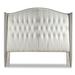 Kristin Drohan Collection Charles Queen Upholstered Wingback Headboard Cotton in Gray | 70 H x 83 W x 11 D in | Wayfair