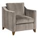 Club Chair - Kristin Drohan Collection Louie 34" Wide Club Chair Faux Leather/Fabric in Brown | 36 H x 34 W x 36 D in | Wayfair