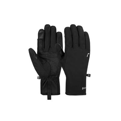 Skihandschuhe REUSCH "Trooper TOUCH-TEC™ Lady", Damen, Gr. 7,5, silber (schwarz, silberfarben), 90% Polyester, 5% Ziegenleder, 5% Wolle, mehrfarbig, feminin, Handschuhe, aus winddichtem Material Image