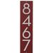 Montague Metal Products Inc. Floating 1-Line Wall Address Plaque Metal in Red/Yellow | 19 H x 4.5 W x 1 D in | Wayfair VMP-044-W-G/S