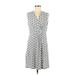 Banana Republic Factory Store Casual Dress - A-Line V Neck Sleeveless: White Dresses - Women's Size Medium