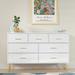 Mercer41 Shanen 7 - Drawer Dresser Wood in White | 31.5 H x 47.25 W x 15.75 D in | Wayfair A1EA89DB3FE84175A3F0F218E5323C23