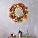 The Holiday Aisle® 11.81" Polyvinyl Chloride (PVC) Wreath Traditional Faux in Green | 11.81 H x 11.81 W in | Wayfair