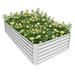 Arlmont & Co. Raizel Planter Metal in White | 18 H x 96 W x 48 D in | Wayfair 1FF4725E3F1E450BB114AFDA11610F40