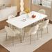 Orren Ellis Auddis Rectangular Dining Set in Gray/White | 29.5 H x 31.5 W x 51.2 D in | Wayfair 18CA7336D75B4F8BAB171A11B36307D6