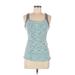 lucy Active Tank Top: Teal Activewear - Women's Size Medium