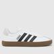 adidas vl court 3.0 trainers in white & black