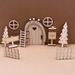 QIIBURR 9 Pcs Mini Doll House Christmas Decoration Miniature Christmas Scene Dollhouse Christmas Set