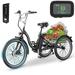 Docred 26 Adult Electric Tricycles 3 Wheel Electric Bike 15.5 mph 500W Electric Trikes for Seniorsï¼Œ7-Speed & 4 Adjustable Riding Modes Electric Tricycle with 36V Removable Lithium Battery
