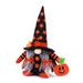 Halloween Faceless Dwarf Doll Plush Eye-catching Wear Resistant Fabric Halloween Themed Decor for Home Orange