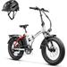 Hipeak 750W Electric Bike for Adults Folding Ebike 48V 15Ah 20 x 4.0 Fat Tire Electric Bike with Removable Battery Foldable Adults Electric Bicycles 25MPH Front Suspension