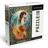 Lantern Press 1000 Piece Jigsaw Puzzle Ft. Lauderdale Florida Mermaid Scene