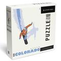 Lantern Press 1000 Piece Jigsaw Puzzle Snowboard Stylized Aspen CO