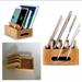 Multi Device 4 Slots Bamboo Charging Station Electronics Charging Station & Organizer for Smartphones &Cords Organizer Stand&Other Gadgets Strong Build of