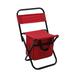 Cglfd Organization and Storage Fishing Chair with Storage Bag Outdoor Folding Chair Compact Fishing Stool Portable Camping Stool Backpack Chair with Oxford Cloth for Beach/Outing /Family Red
