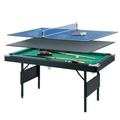 DORROM 3 in 1 Combination Table 5.5ft Pool Table Table Tennis & Dining Table Conversion-Top Multi Game Table