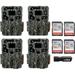 (4) Browning Strike Force Pro X 1080 Trail Game Camera Bundle Includes 32GB Memory Cards and J-TECH Card Reader (24MP) | BTC5PX1080 â€¦