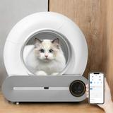 Self-Cleaning Cat Litter Box Automatic Scooping and Odor Removal App Control Support 2.4G WiFi Smart Automatic Cat Litter Box with Liner