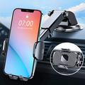 Car Phone Holder Universal Car Phone Mount Cradle - 3 in 1 Super Stable for Car Dashboard/Windscreen/Air Vent - One Button Release and 360Â° Rotation for All 4 to 7 inch Smartphones (Dashboard)