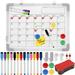 Welpettie Magnetic Whiteboard for Wall Small Monthly Calendar Dry Erase Whiteboard Hanging Double-Si