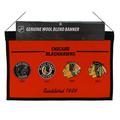 Chicago Hockey Blackhawks - Established 1926 - Classic Logos through the years Wool Heritage Dynasty Banner 22 x 14