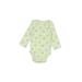 Just One You Made by Carter's Long Sleeve Onesie: Green Bottoms - Size 3 Month