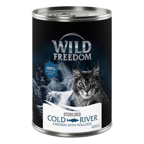 Wild Freedom Adult Sterilised 12 x 400 g - getreidefreie Rezeptur - Cold River Sterilised -...