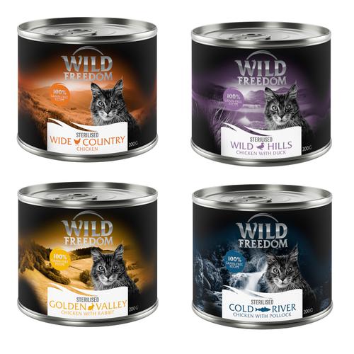 Wild Freedom gemischtes Paket Sterilised 24 x 200 g Nassfutter Getreidefrei