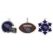 The Memory Company Tennessee Titans Three-Pack Helmet, Football & Snowflake Ornament Set